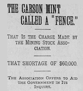 Carson City Mint Called a Fence, March 24, 1895