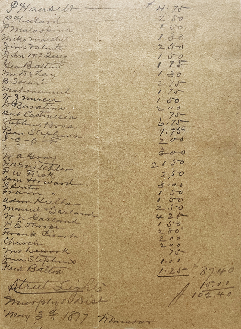 Murphys Electric Bill May, 1897
